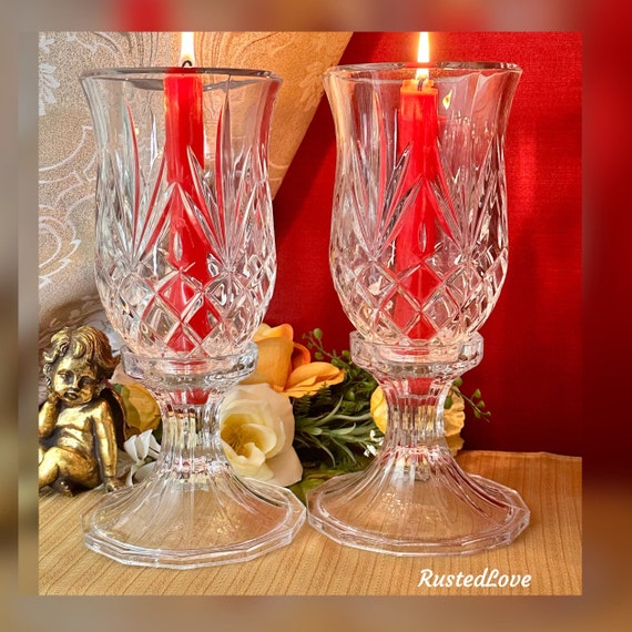 Glass Hurricanes / Hurricane Candle Holders / Taper Candlesticks Holders / Hurricane Lamps / Hurricane Candlesticks / Tall Candle Holders