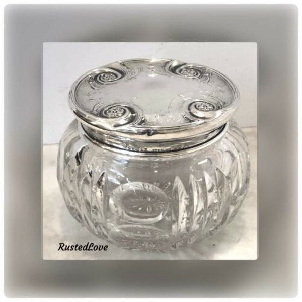 Sterling Powder Jar Etsy