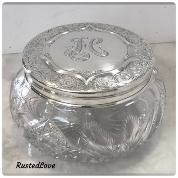 Sterling Vanity Lidded Jar / Blackinton Sterling … - image 8