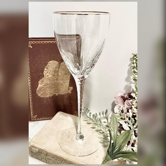 Vintage Lenox Encore Gold Water Goblet, Swirl Stem