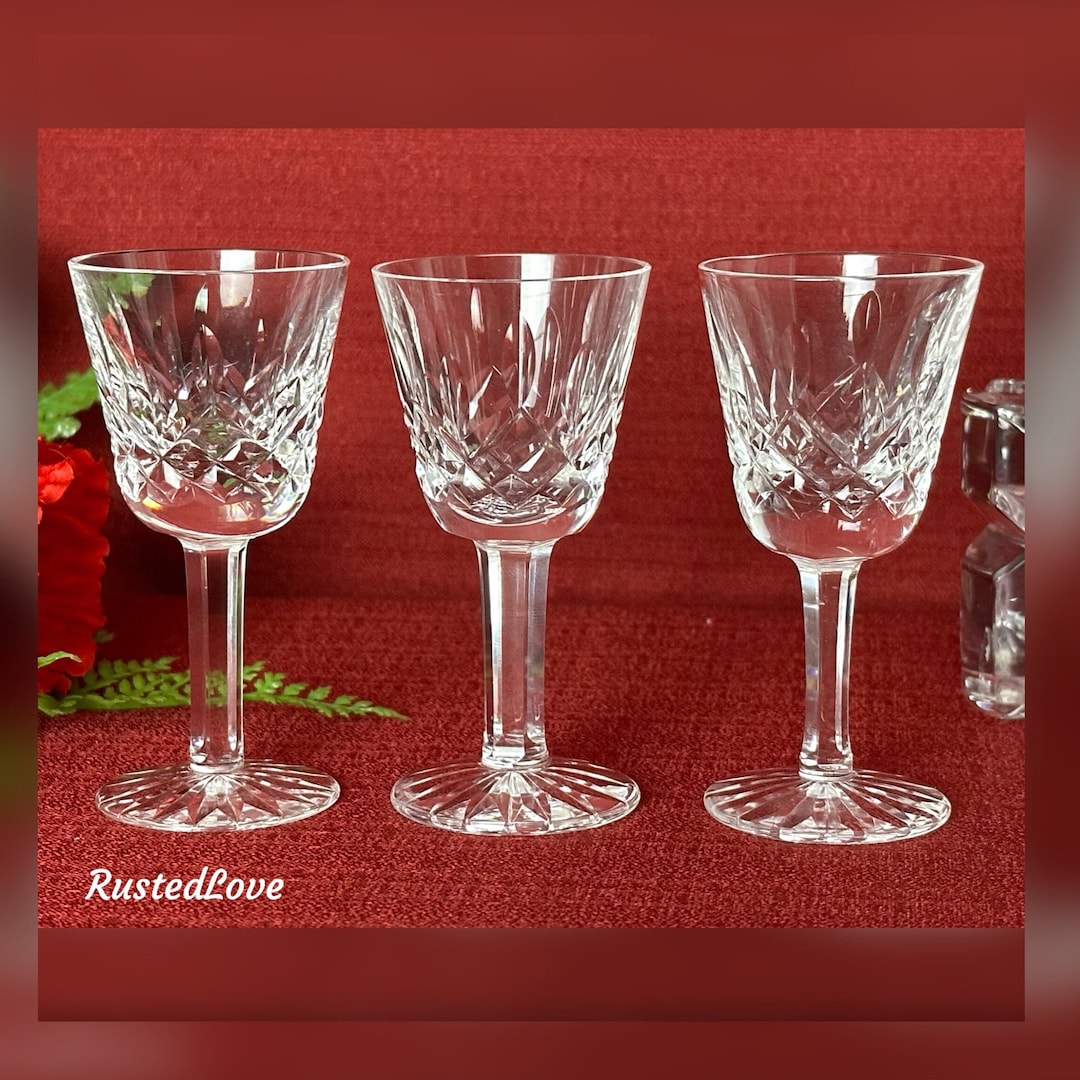 Waterford Crystal Lismore Glasses / Waterford Cordial Glasses / Vintage