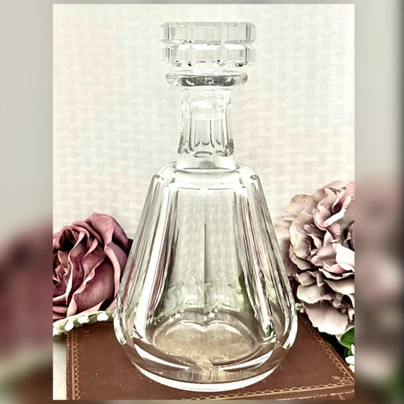 Vintage Baccarat Tallyrand Crystal Decanter, French Barware
