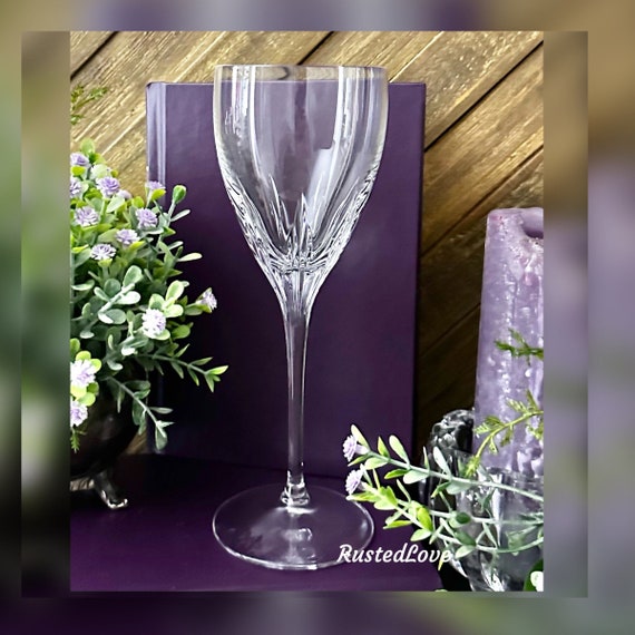 Lenox Firelight Wine Glass / Firelight Blown Glass Wine / Firelight Glass with Panel / Vintage Lenox Wine Goblet / Firelight Wine Glass - 1