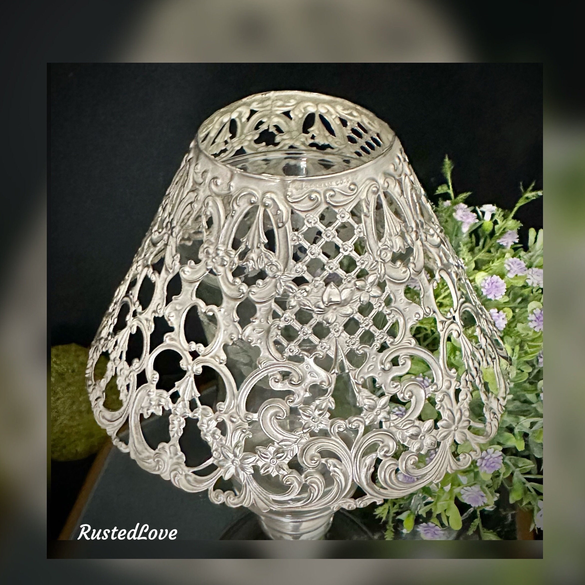Antique hurricane lamp shades deals