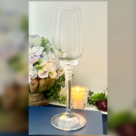 Rogaska Signo Champagne Flute Crystal Frosted Ring Replacement Glass Single Wedding Toasting