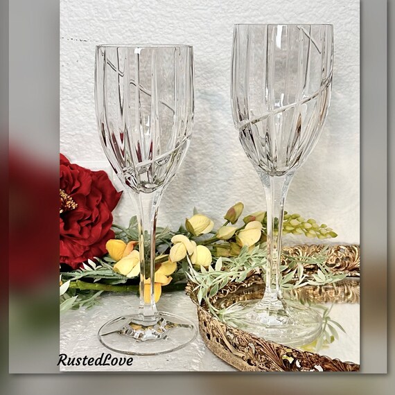 Mikasa Uptown Wine Glasses / Wine  Glasses / Vintage Mikasa Glassware / Elegant stemware / Vintage Uptown Drinkware  / Mikasa Blown Glass -2
