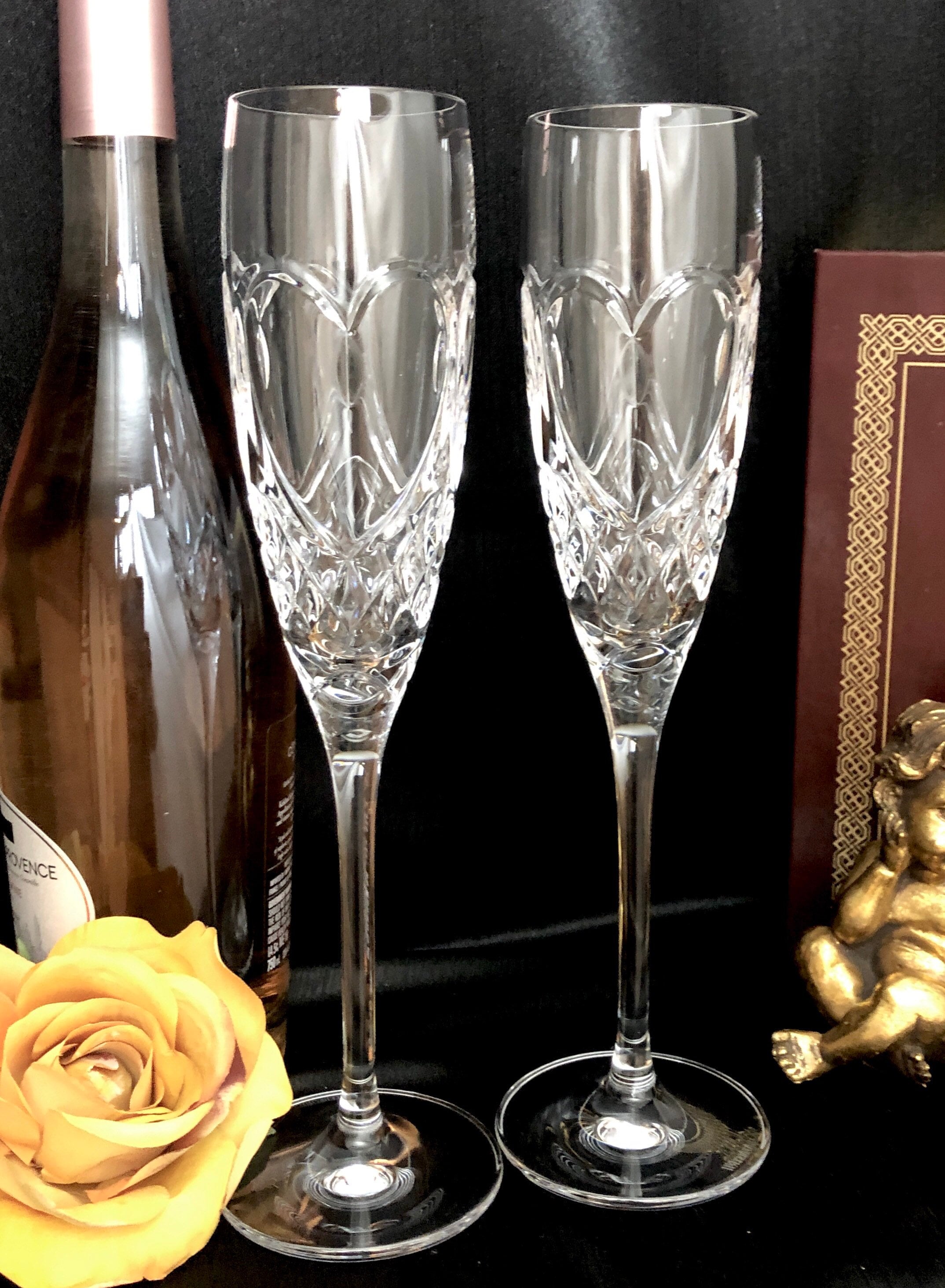 Vintage Waterford Crystal / Champagne Flutes / Love Toasting Etsy