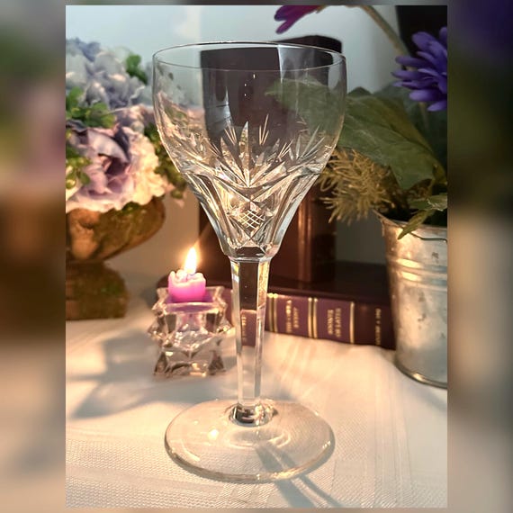 Carola by Royal Leerdam Water Goblet / Vintage Leerdam Netherlands Blown Water Glass / Carola Water Glass / Replacement Leerdam Glass