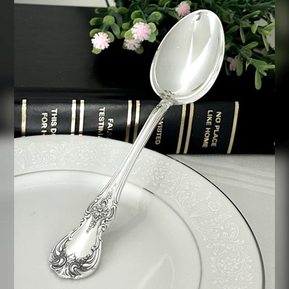 Towle Old Masters Sterling Dessert Spoon / Oval Old Masters Soup Spoon / Vintage Sterling Silver Towle Old Masters Spoon / Silver Spoon