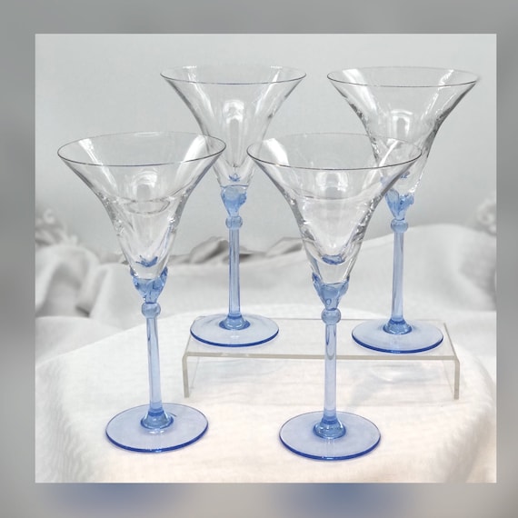 Mikasa Belladonna Blue Wine Glasses / Belladonna Wine Glasses / Blue Belladonna Mikasa Wine Glasses / Vintage Mikasa Blue Belladonna - 4