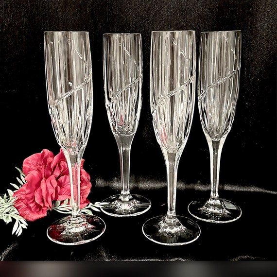 Vintage Mikasa Uptown Champagne Flutes- Set of 4