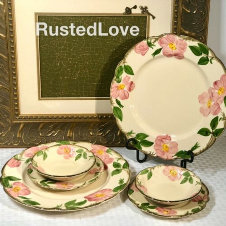 Franciscan Earthenware USA Stamp Dinner Plates dessert bowl Etsy