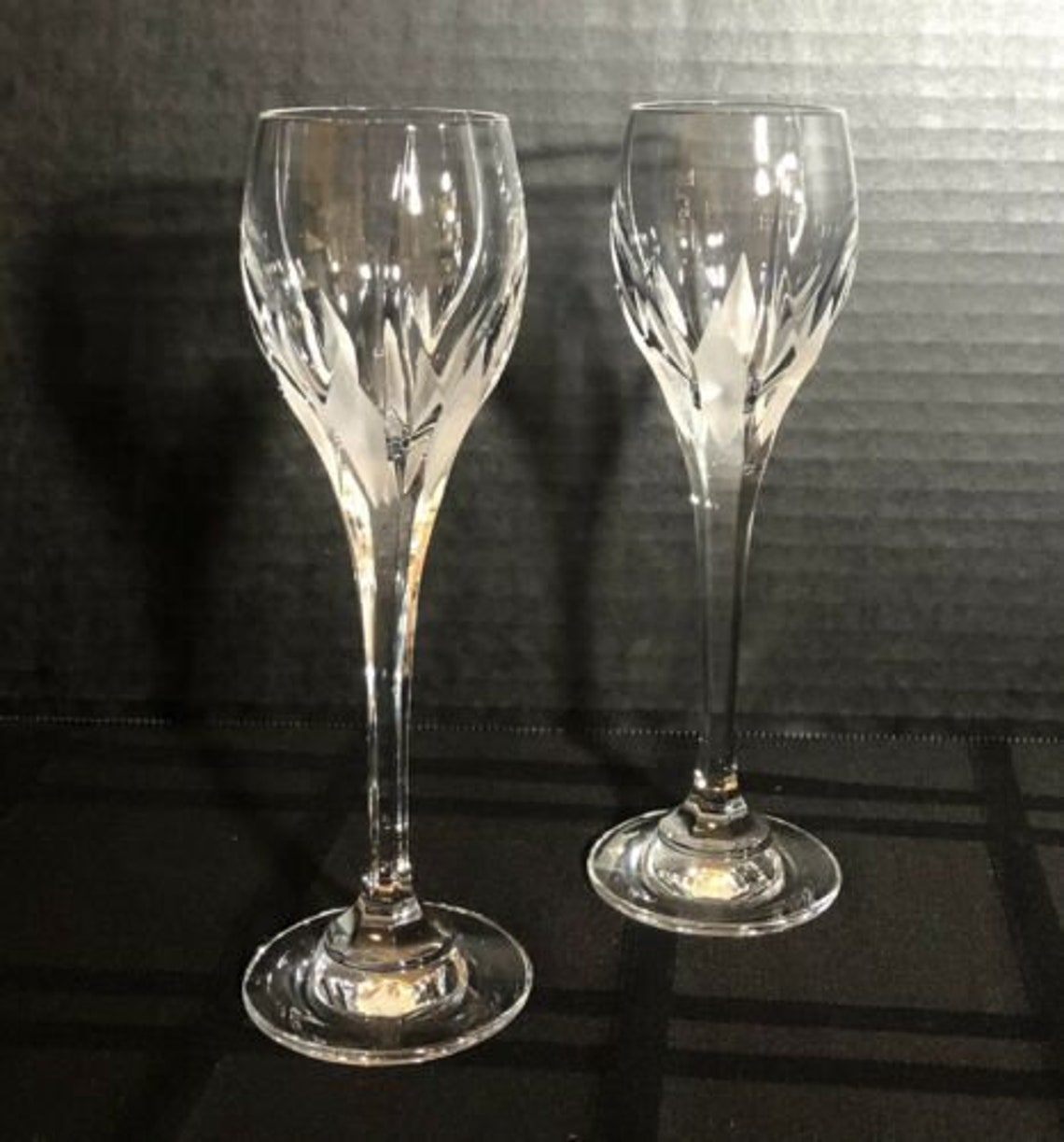 Vintage Cordial Glasses / Mikasa Glasses / Flame D'amore / Etsy