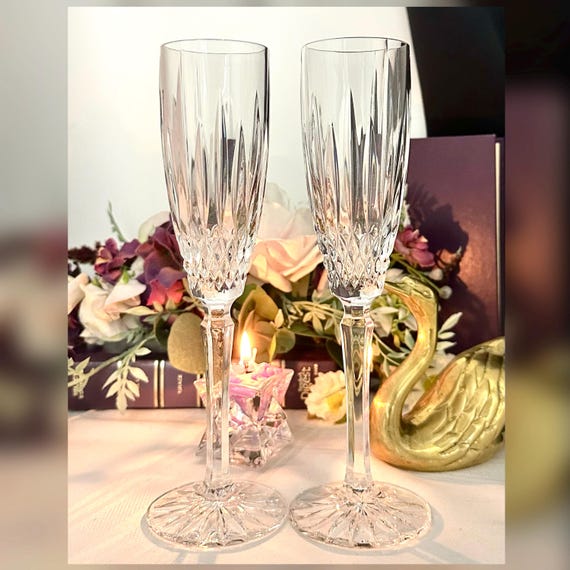 Mikasa Old Dublin Champagne Flutes / Vintage Mikasa Old Dublin Champagne Glasses / Wedding Champagne Glasses / Mikasa Toasting Flutes - 2