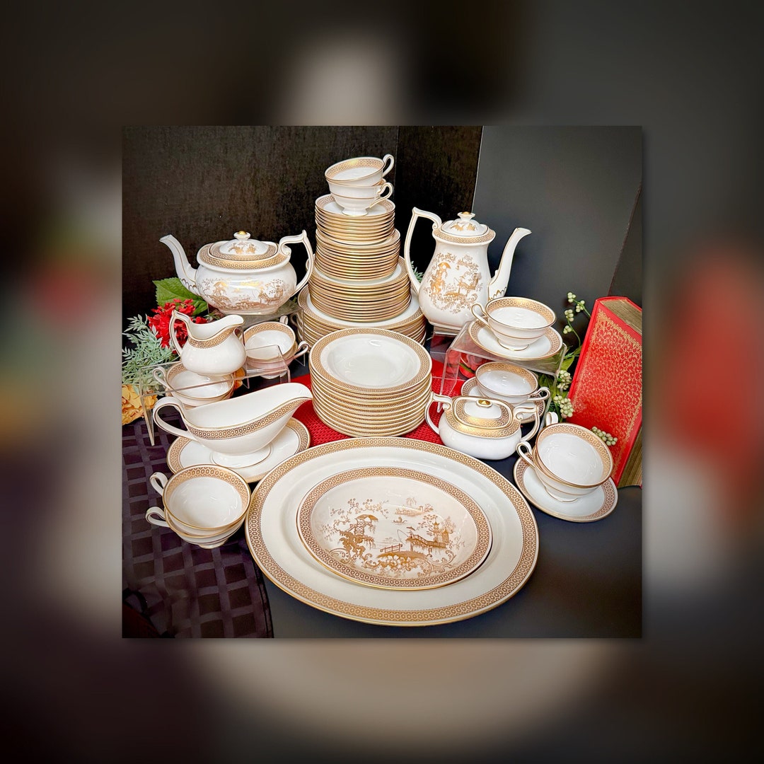 Vintage Spode Dishes / Vintage Spode Golden Dishes / Etsy