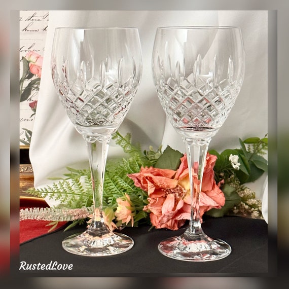 Mikasa Coventry Water Glasses / Mikasa Crystal Coventry Water Goblets / Elegant Stemware Set / Cut Crystal Drinkware / Kitchen and Dining -2