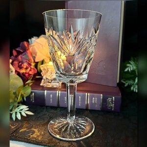 Waterford Crystal Ashling Water Glass / Vintage Waterford Cut Crystal Glass / Waterford Water Goblet / Vintage Ashling Water Glass - 1
