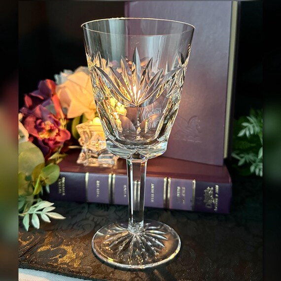Waterford Crystal Ashling Water Glass / Vintage Waterford Cut Crystal Glass / Waterford Water Goblet / Vintage Ashling Water Glass - 1