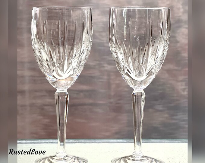 Lenox Wine Glasses / Lenox Clarity / Cut Crystal Wine Glasses / Elegant