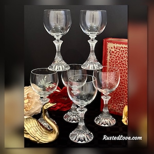 Mikasa The Ritz Wine Glasses / The Ritz Wine Glasses / Mikasa Wine Glasses / Wine Glasses Mikasa The Ritz - 6 pc
