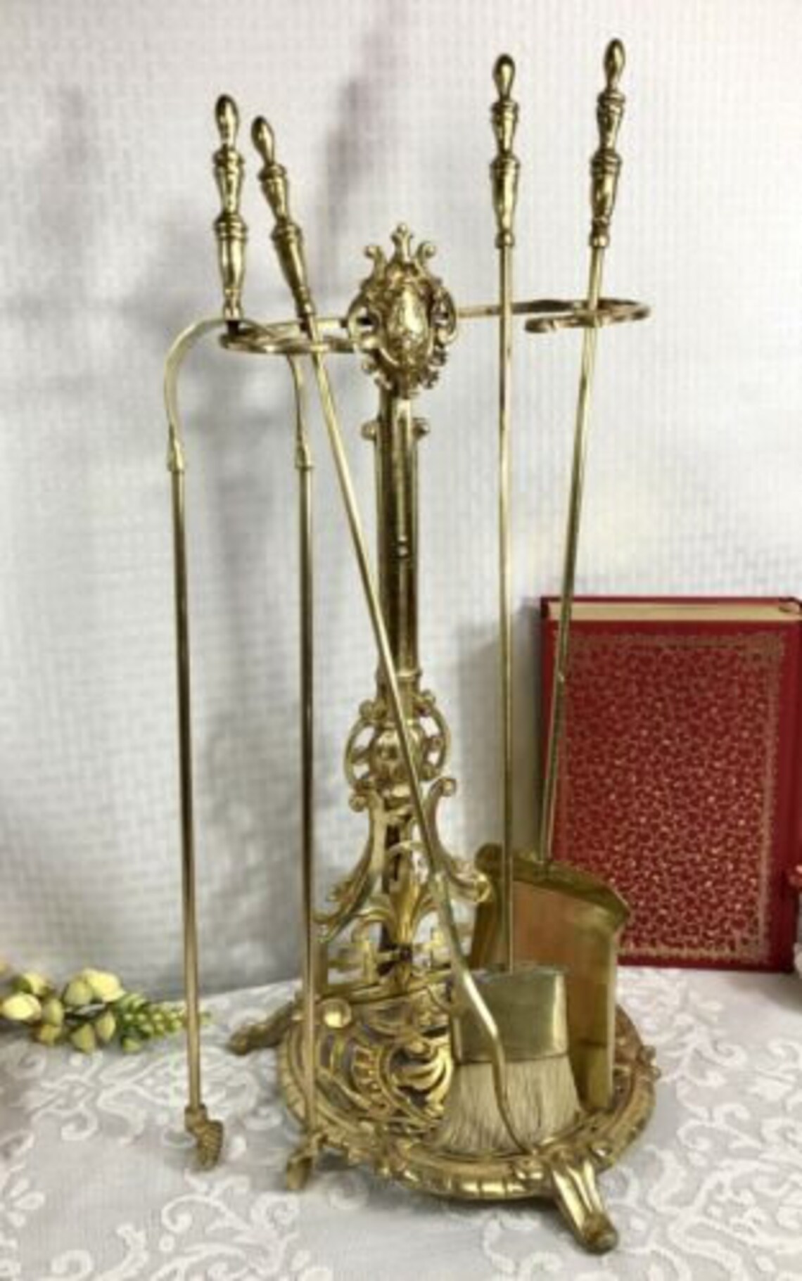 Antique Fireplace Tool Set / Vintage Fireplace Tools / Solid Etsy