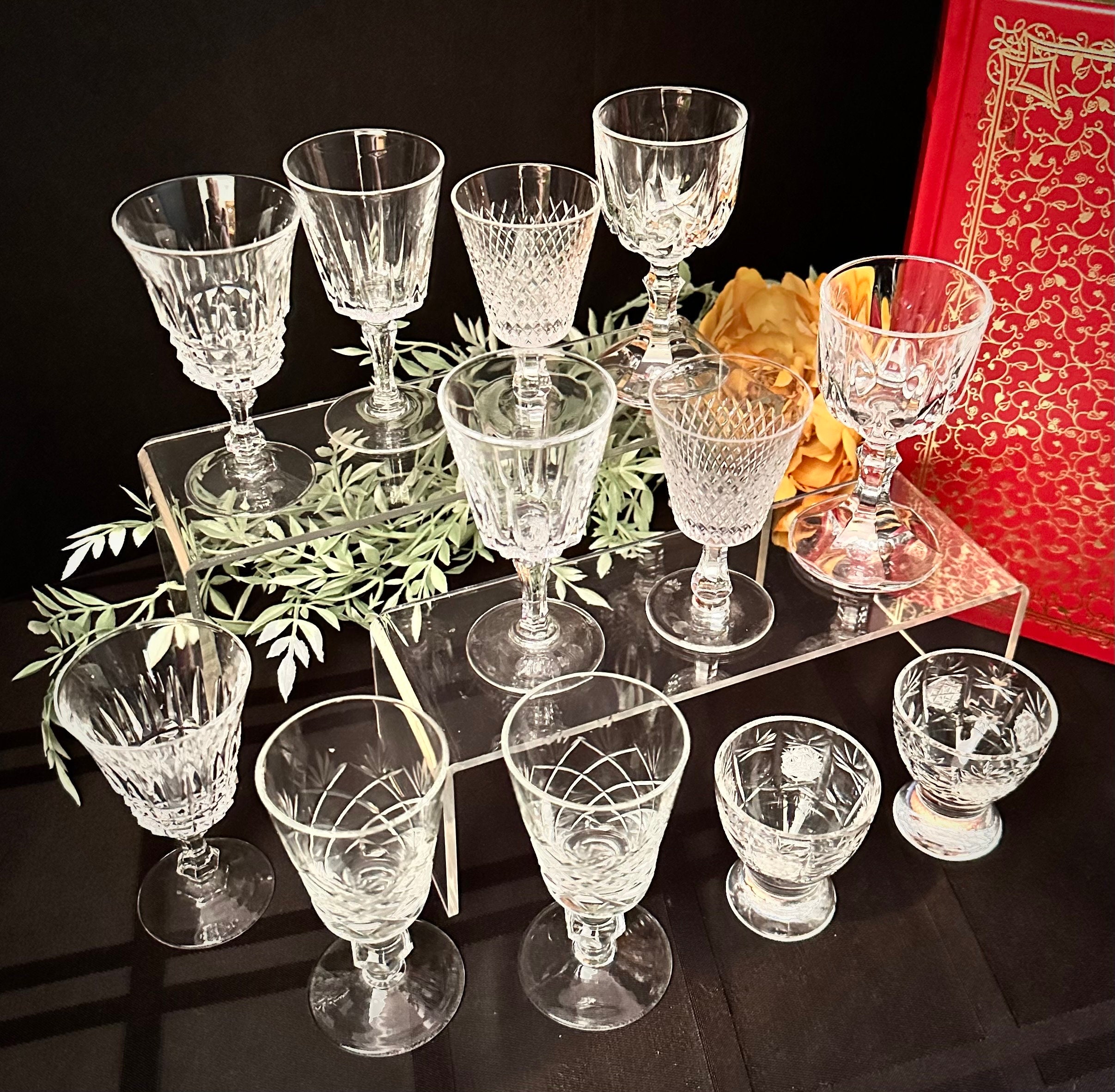 Set of 4 Vintage Cordial Glasses / Aperitif Glasses / Petite Wine Glas –  feastvintage