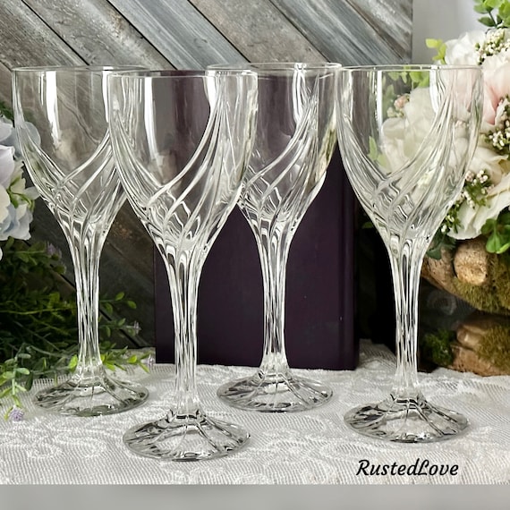 Lenox Debut Water Glasses Lenox Clear Blown Vintage Glasses