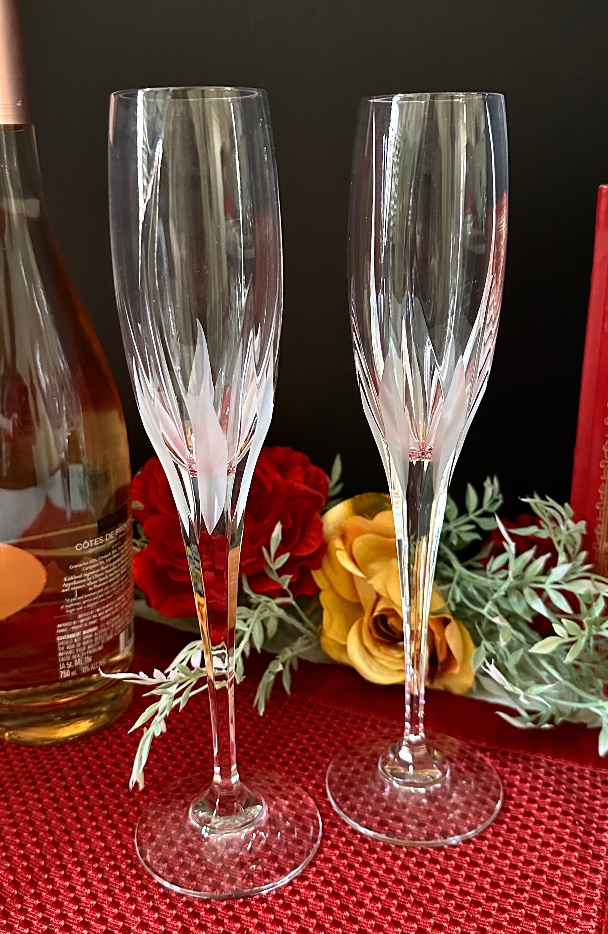 Champagne Flutes / Vintage Mikasa / Flame D