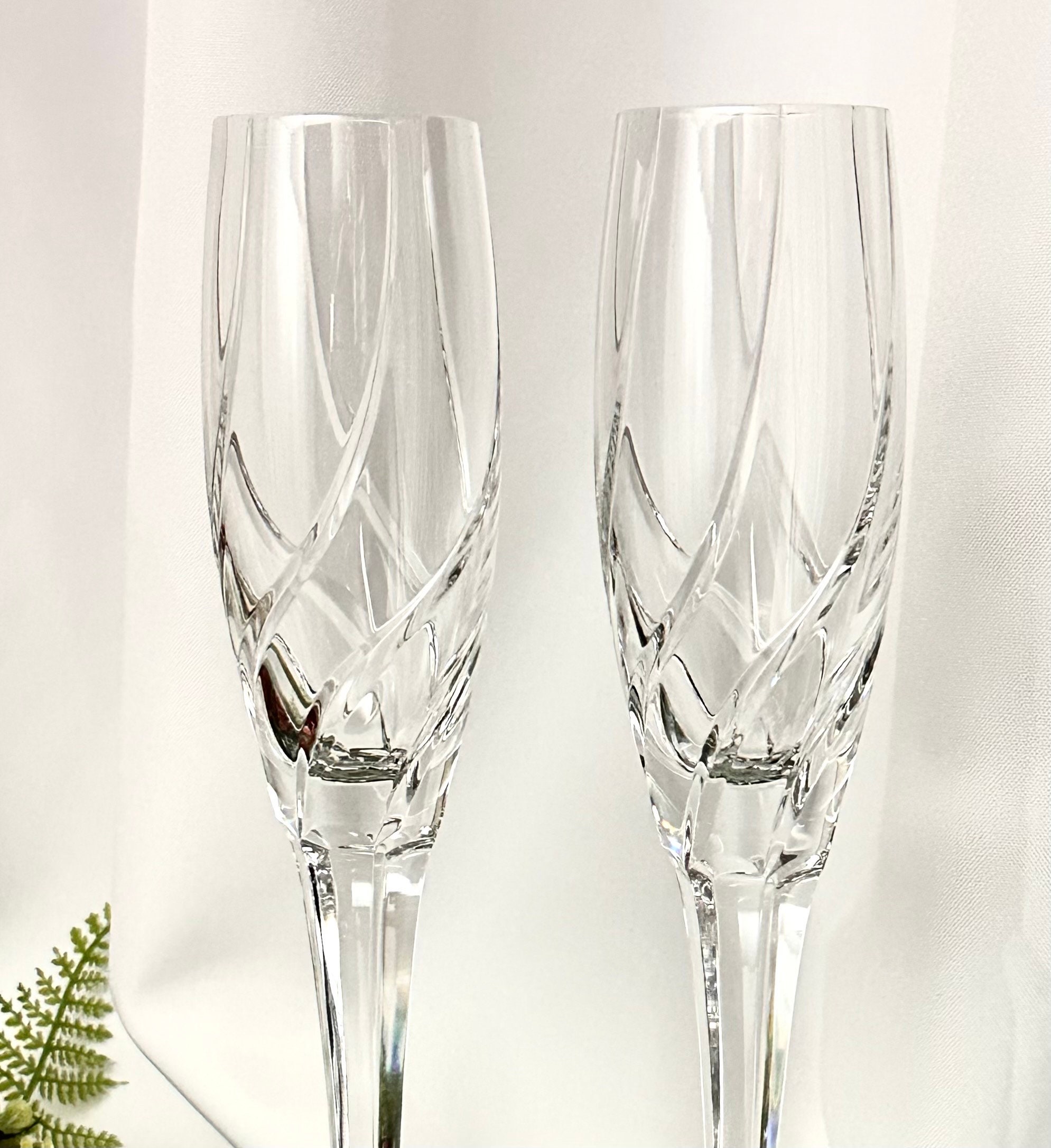 Mikasa Champagne Flutes / Vintage Mikasa Old Dublin / Mikasa Champagne  Glasses / Vintage Stemware / Wedding Toasting Glasses / Old Dublin 