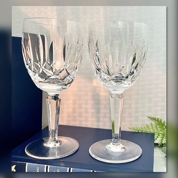 Kildare Waterford Crystal Water Glasses / Vintage Waterford Glasses / Waterford Kildare Water Goblets / Waterford Crystal Kildare Glasses -2
