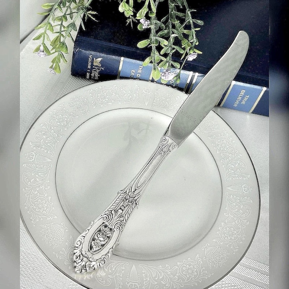 Wallace Rose Point Sterling Modern  Hollow Knife 9 1/8" Flatware Replacement