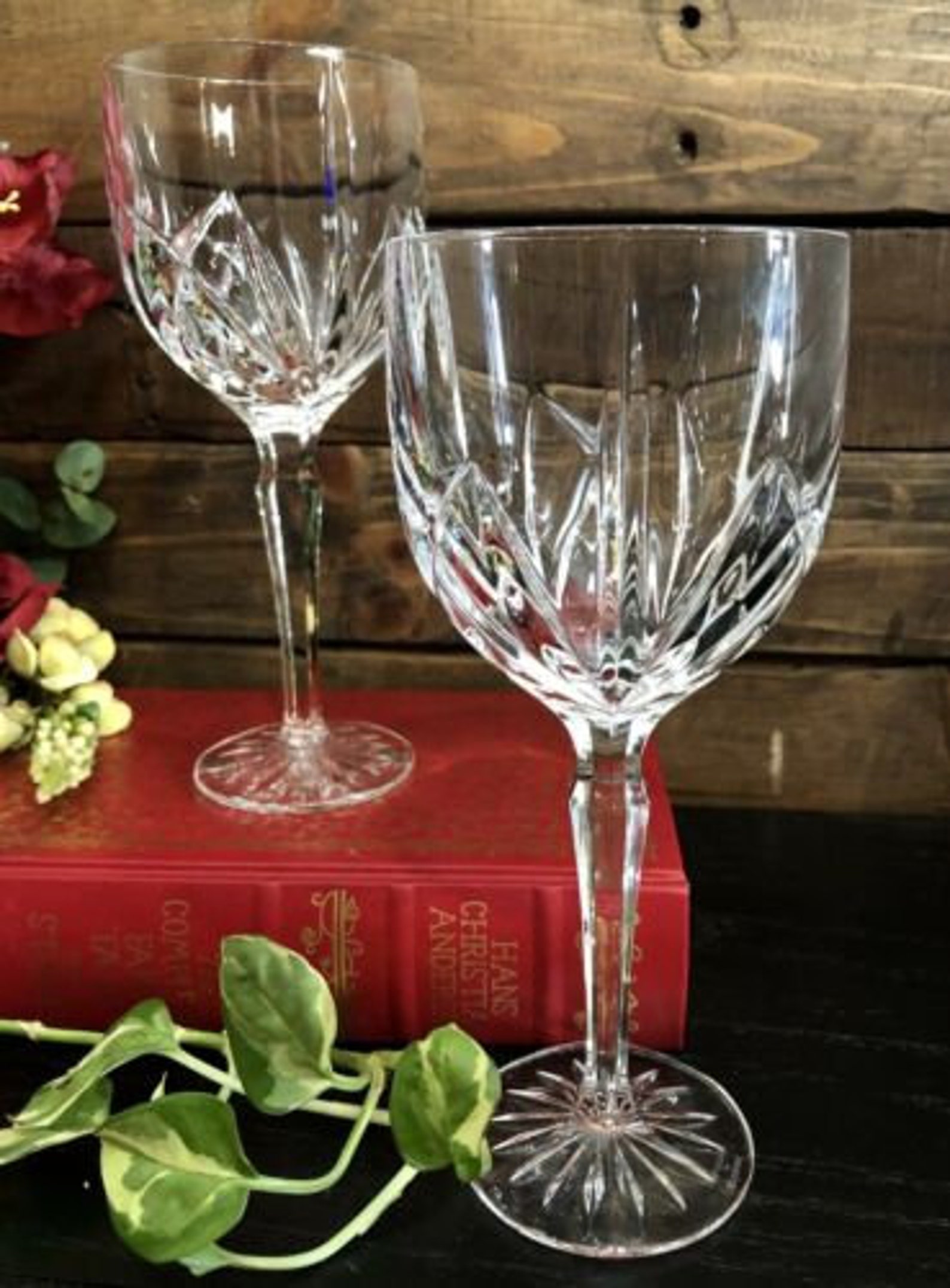2 Waterford Marquis Crystaline Brookside Red Wine glass | Etsy