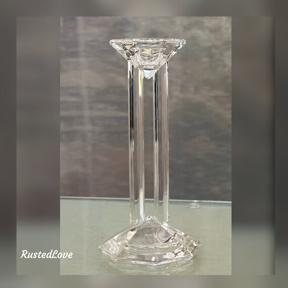 Marc Aurel 24% Bleikristall Lead Crystal Candlestick / Modern Candle Holder / Marc Aurel Candle Holder / Vintage Lead Crystal Candlestick