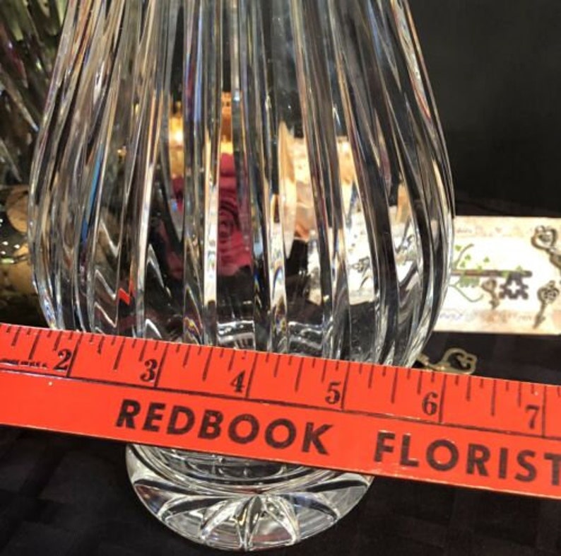 Heavy Cut Lead Clear Crystal Vase Flared Flower / Wedding Gift Etsy