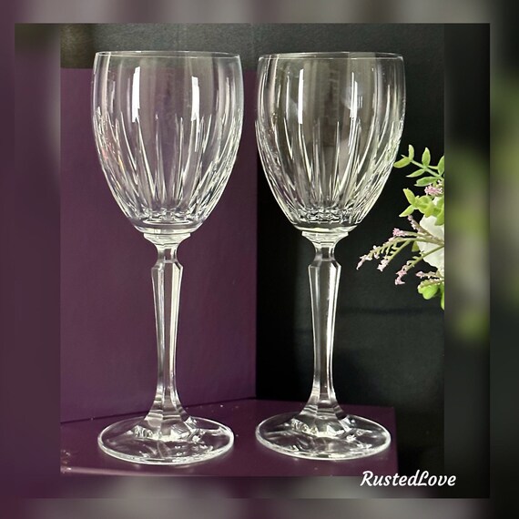 Ceremony Schott-Zwiesel Water Glasses / Ceremony Water Glasses / Zwiesel Ceremony Water Goblets / Vintage Blown Glass Water Glasses - 2 Pc