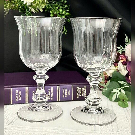 Mikasa French Countryside Wine Glasses / Blown Mikasa Wine Goblets / Mikasa Wine Glasses / Vintage French Countryside Wine Glasses  - 2