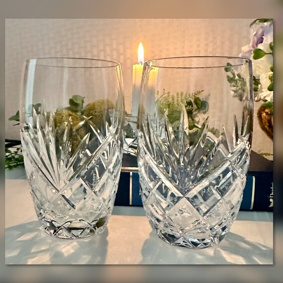 Galway Ashford Highball Glasses / Ashford Blown Highball Glasses / Galway Ireland Ashford  Vintage Barware / Ashford Highball Glasses