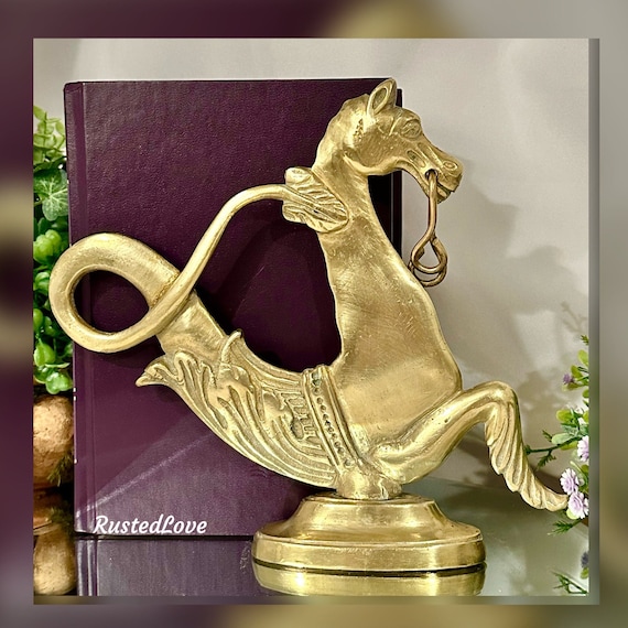 Brass Venetian Seahorse Gondola Oar Lock / Vintage Brass Seahorse Hippocampus Figure / Venetian Gondola Oar Lock / *READ