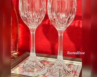 Wine Hocks / Mikasa Wine Glass / Crystal Glasses / Vintage Mikasa / Wine glass Pair / Elegant Glasses / Mikasa Drinkware  / Elegant Stemware