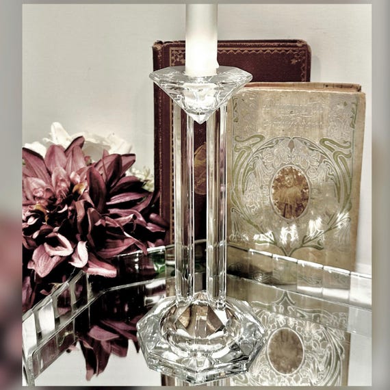 Marc Aurel Lead Crystal Candlestick Holder German Bleikristall Taper