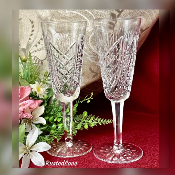 Waterford Clare Champagne Flutes / Waterford Champagne Glasses / Waterford Clare Champagne Flutes / Wedding Champagne Glasses - 2