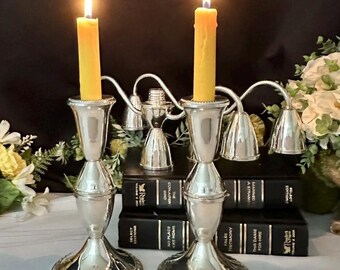 Vintage Duchin Sterling Silver Candelabras, 3-arm Candle Holders