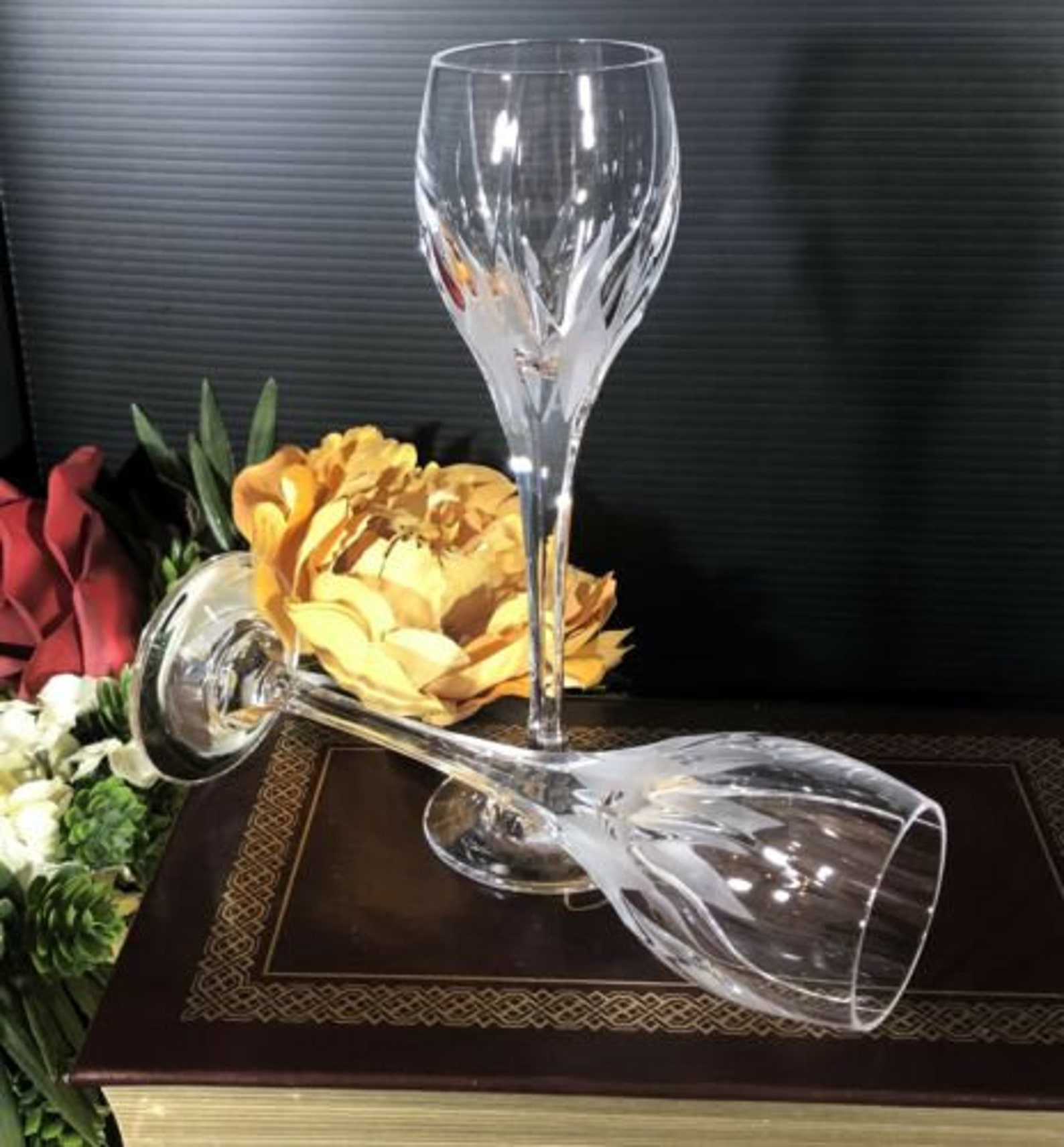 Vintage Cordial Glasses / Mikasa Glasses / Flame D'amore / Etsy