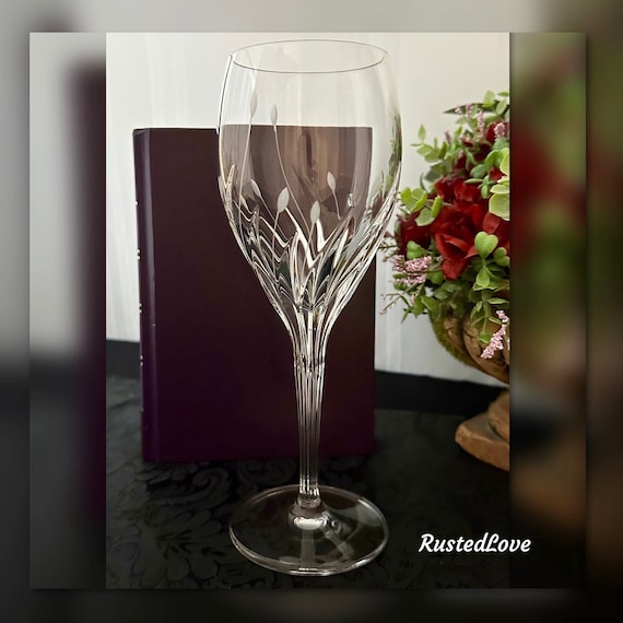 Noritake Moondust Water Glass / Moondust Water Glass / Noritake Cut Glass Stemware / Vintage Drinkware / Noritake Moondust Water Glass - 1