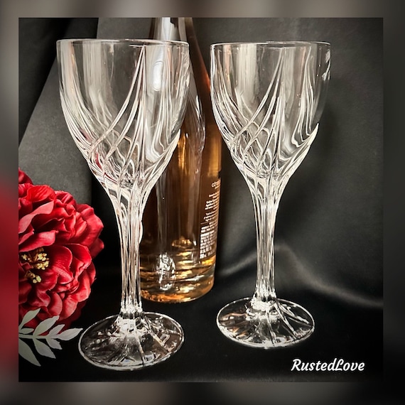 Lenox Debut Water Goblets / Vintage Lenox Glasses / Lenox Clear Debut Glasses / Blown Glass Water Glasses / Debut Lenox Water Glasses - 2