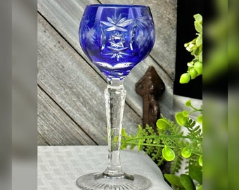 Nachtmann Traube Cobalt Blue Cordial Glass / Traube Blue Crystal Cordial Glass / Nachtmann Traube Blue Cordial Glass / Blue Cordial Glass 1