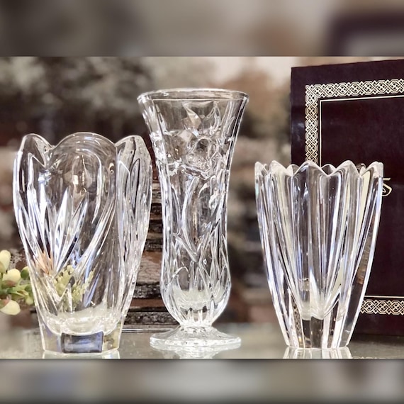 Waterford Crystal Vases / Vintage Cut Glass / Flower Vases / Collectible Vases / Elegant Crystal / Centerpiece Vases / Crystal Glass / 3 Set