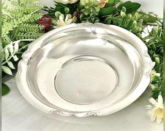 Vintage Sterling Silver Bonbon Dish – Ornate Candy Nut Bowl, Vanity Decor (.925)