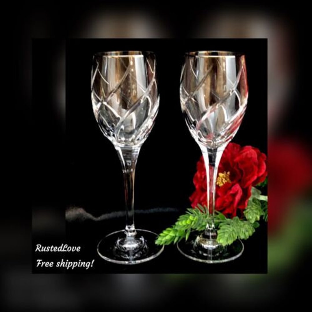 Mikasa Crystal Water Glasses / Mikasa Olympus / Platinum Etsy