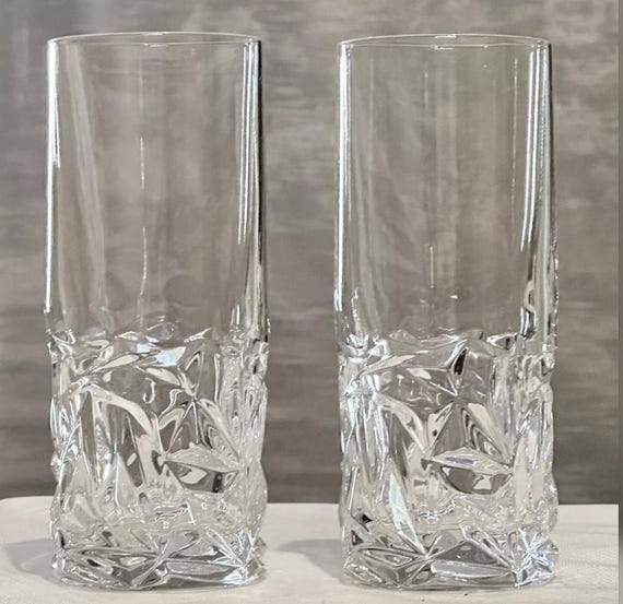 Rock Cut Tiffany And Co Crystal Highball Glasses / Tiffany Highball Glasses / Tiffany & Co Rock Cut Highball / Vintage Tiffany Glasses - 2